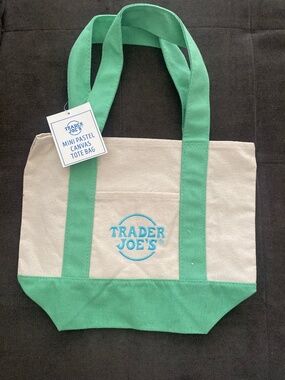 Trader Joe mini canvas tote new